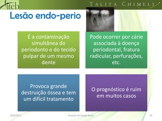 Lesão endo-perio18/09/201118Auxiliar de Saúde Bucal