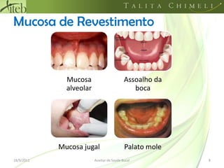 Mucosa de Revestimento18/09/20118Auxiliar de Saúde Bucal