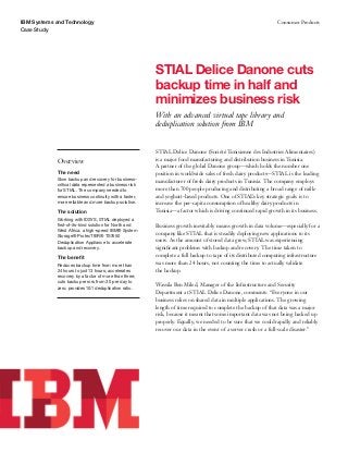 STIAL Delice Danone cuts backup time in half and minimizes business risk