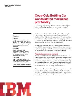 Coca-Cola Bottling Co. Consolidated maximizes profitability 
