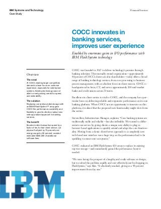 COCC innovates in banking services, improves user experience