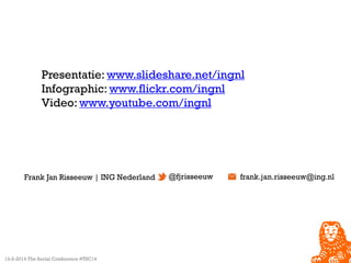 Presentatie: www.slideshare.net/ingnl
Infographic: www.flickr.com/ingnl
Video: www.youtube.com/ingnl

Frank Jan Risseeuw |...