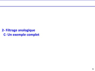 18
2- Filtrage analogique
C- Un exemple complet
 
