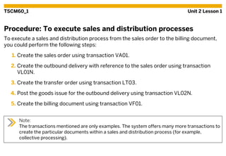 Sales Distribution Documents Process TSCM60_01 (3).pdf of SAP module guide for material managment | PDF