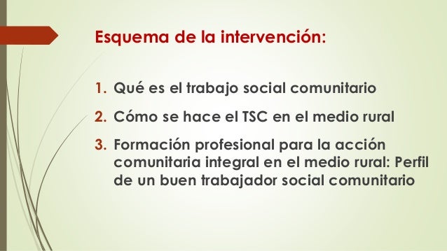 Trabajo social comunitario en el medio rural
