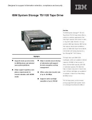 IBM System Storage TS1120 Tape Drive