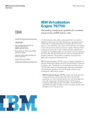 IBM Virtualization Engine TS7700