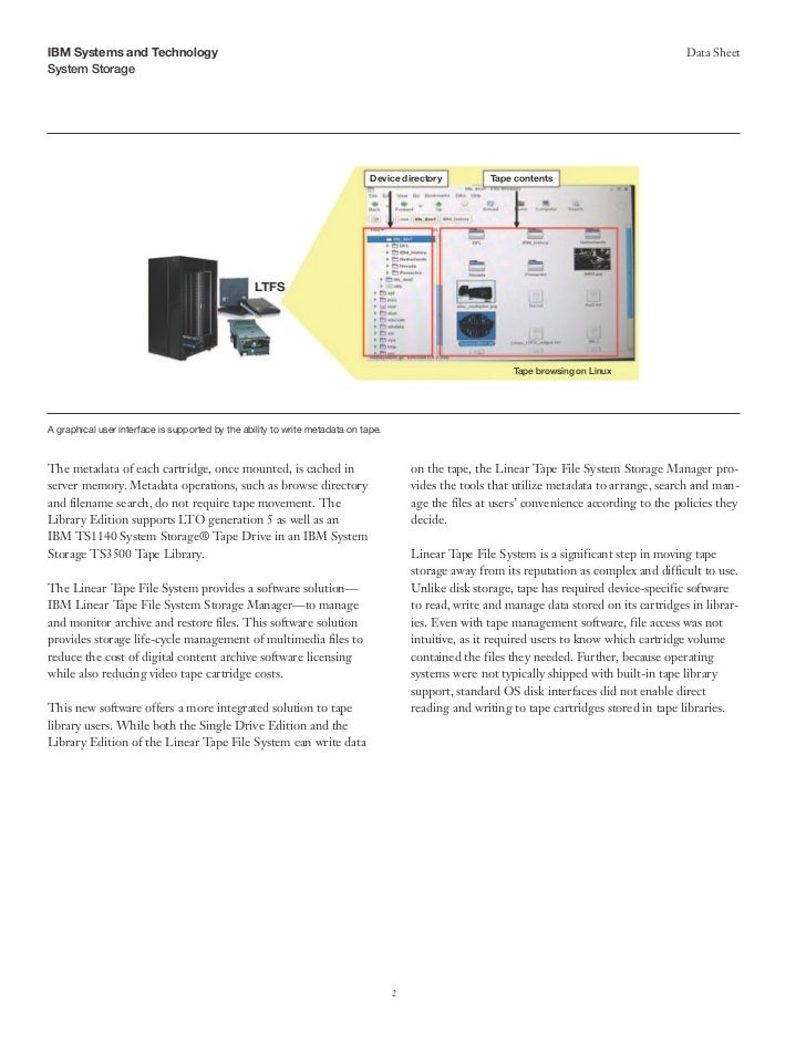 IBM Linear Tape File System