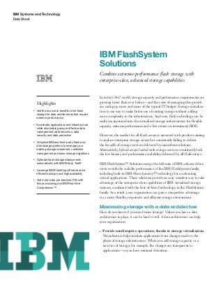 IBM FlashSystem Solutions