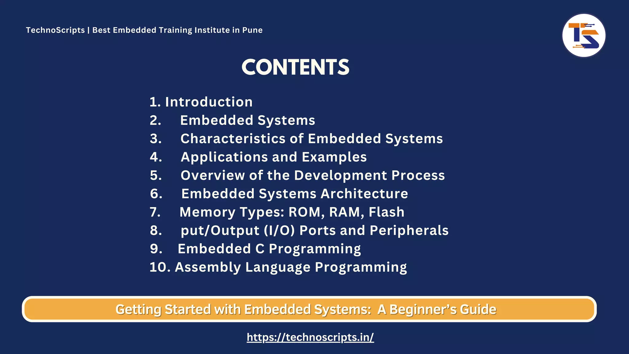 Embedded system basics free tutorial by TechnoScripts | PPT
