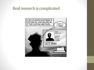Real researchis complicated
 