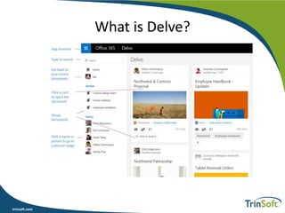 trinsoft.com
What is Delve?
 