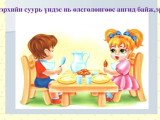 Хүүхэд амьдрах эрхийн суурь үндэс нь өлсгөлөнгөөс ангид байж,эрүүл саруул байх 