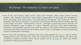Example Recipe Trade Secrets Trade Secret in Nutshell | PPTX