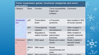 Tumor Suppressor Gene | PPT