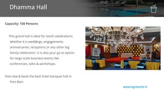 Dhamma Hall
Capacity: 150 Persons
This grand hall is ideal for lavish celebrations
whether it is weddings, engagements,
an...