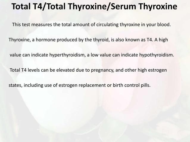 T4 Testing Tsh,t3&t4 test | PPTX