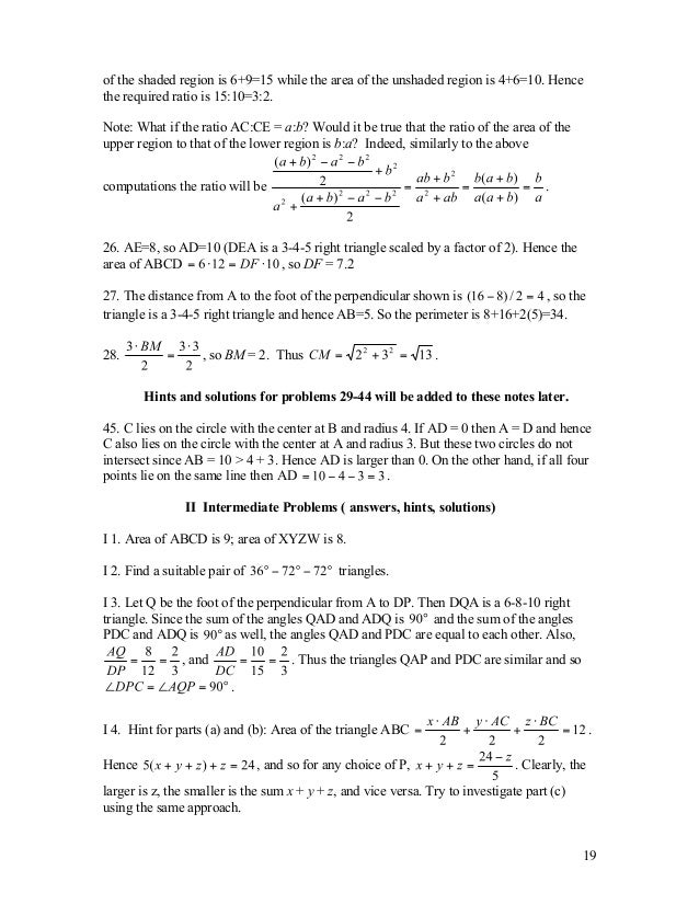 T Shubin Mostly Simple Mostly Area Problems