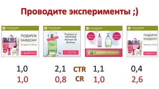 Проводите эксперименты ;) 
1,0 2,1 CTR 1,1 0,4 
1,0 0,8 CR 1,0 2,6 
 