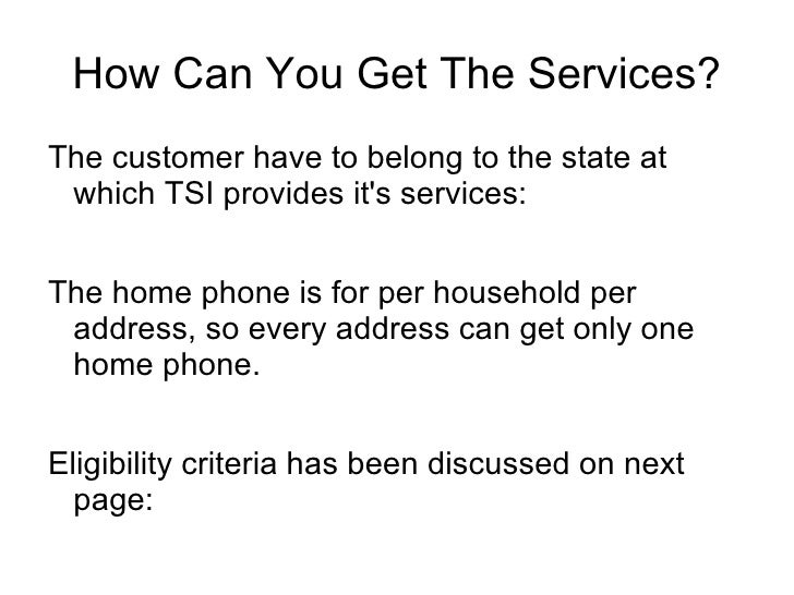 TSI Home Phone Service Affordable Telephone Services