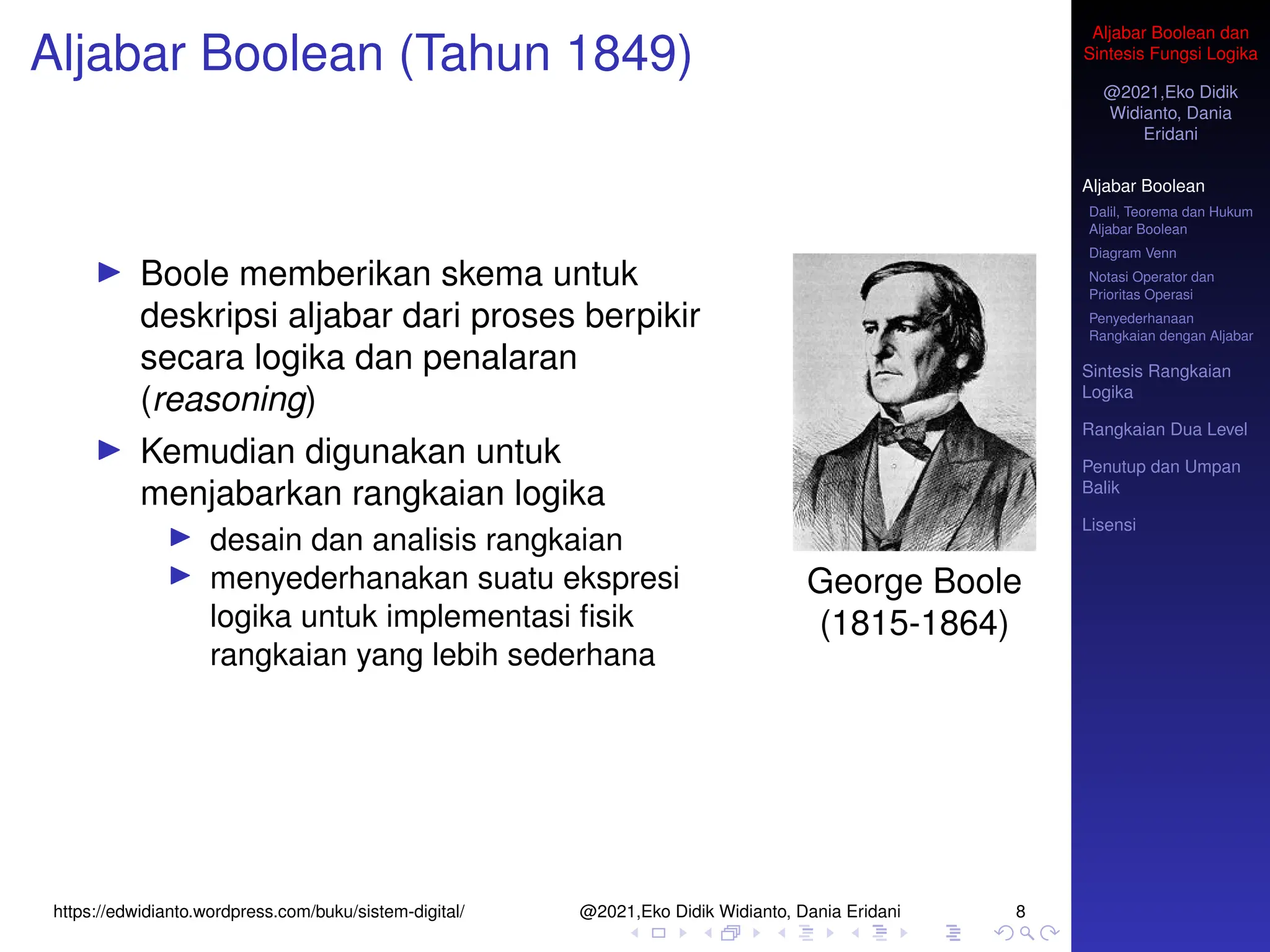 George Boolean TSK205-Kuliah_3-Aljabar-Boolean-v202102.pdf