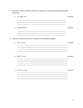 SCSJ3203 - Theory Science Computer - Midterm Paper | PDF