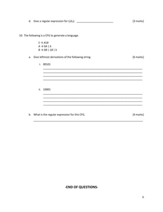SCSJ3203 - Theory Science Computer - Midterm Paper | PDF