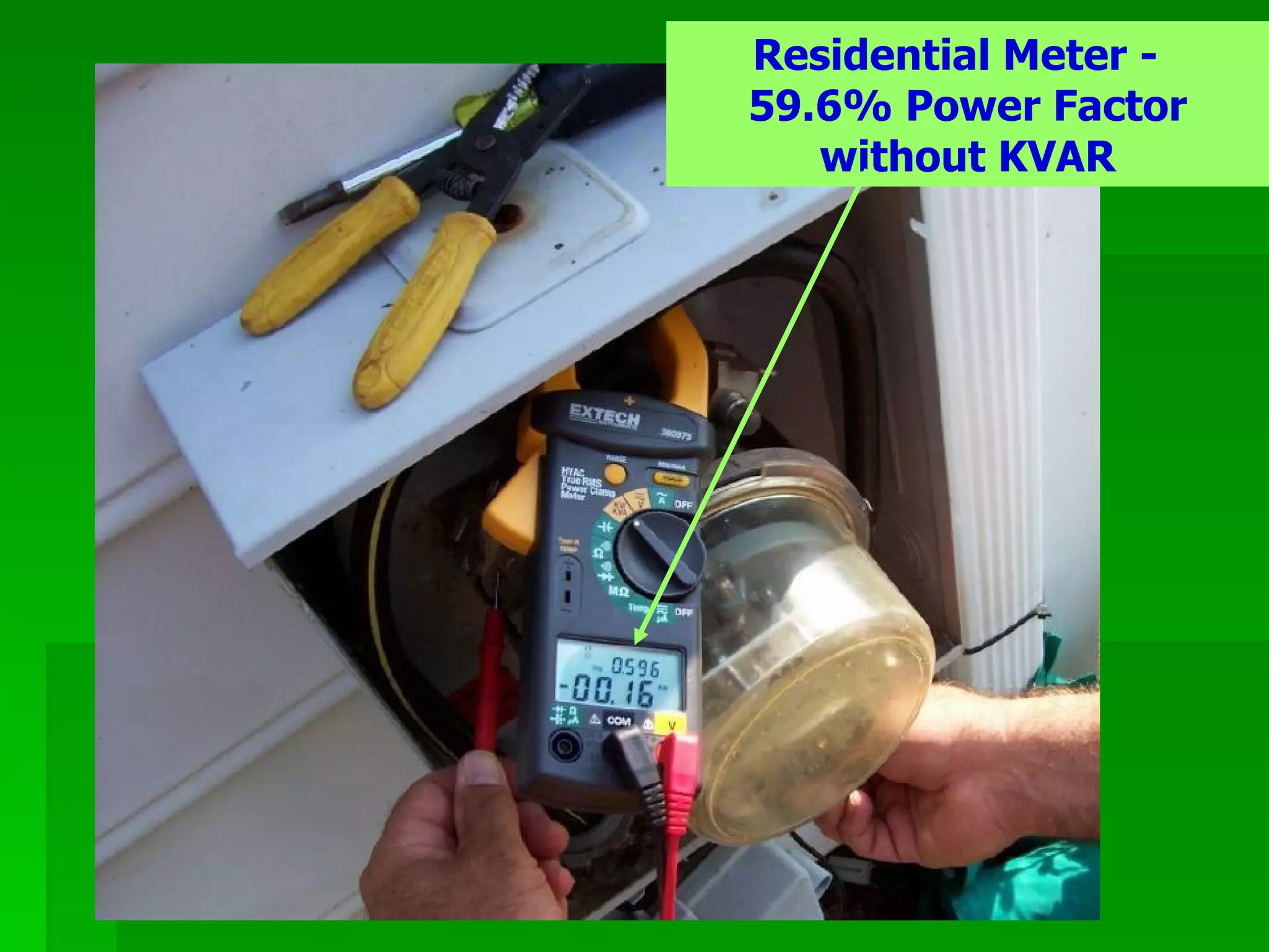 Residential Meter -  59.6% Power Factor without KVAR 