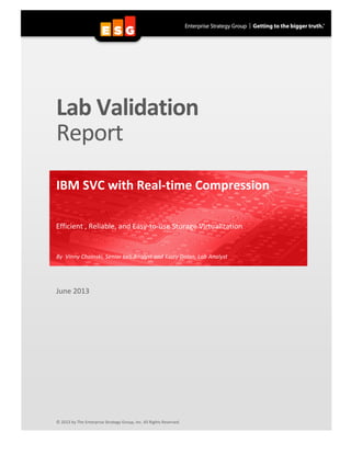 IBM SVC with Real-time Compression