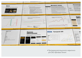 ￮ Программа репутационного маркетинга
для ОАО «Деловые Линии».
 