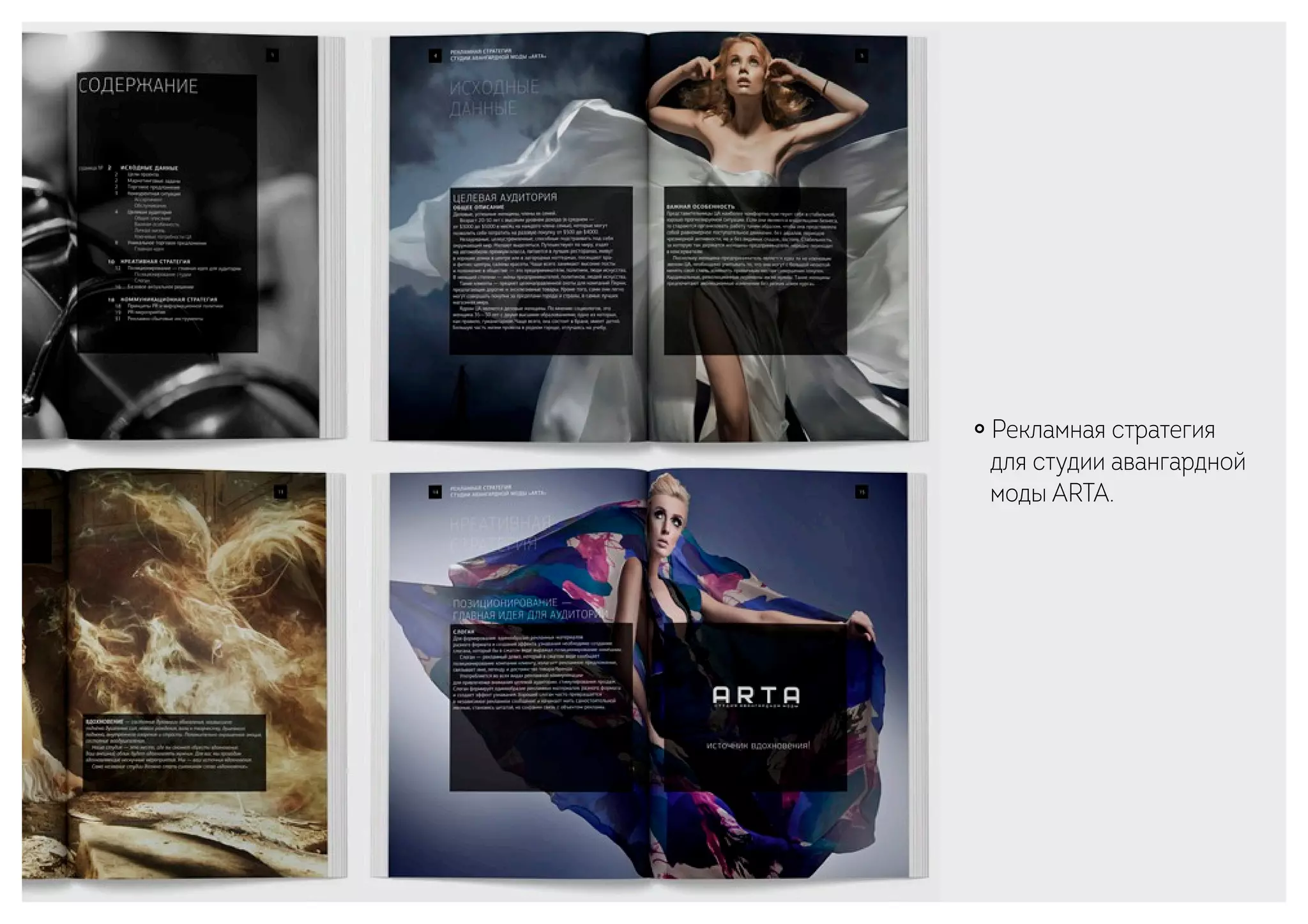 ￮ Рекламная стратегия
для студии авангардной
моды ARTA.
 
