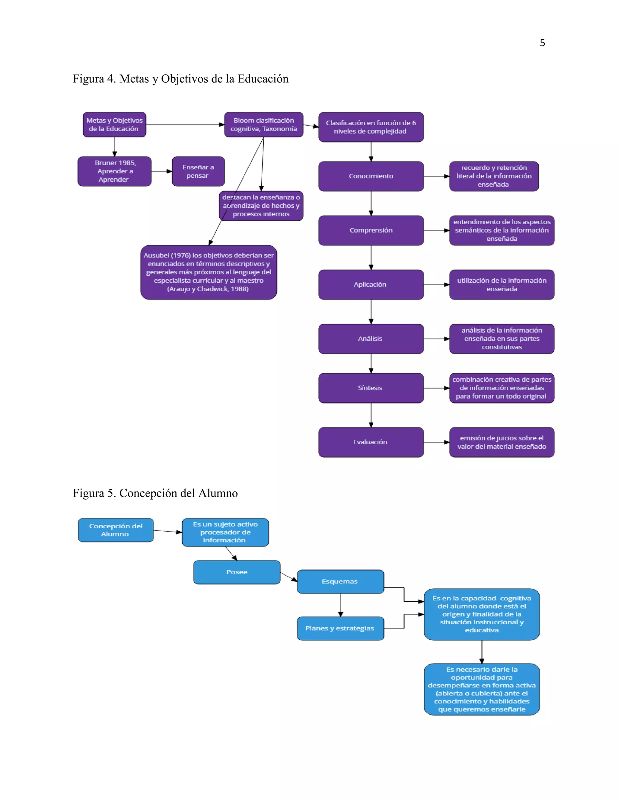 5
Figura 4. Metas y Objetivos de la Educación
Figura 5. Concepción del Alumno
 