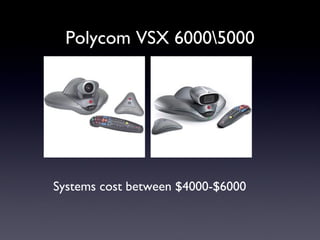 Polycom VSX 6000\5000 Systems cost between $4000-$6000 