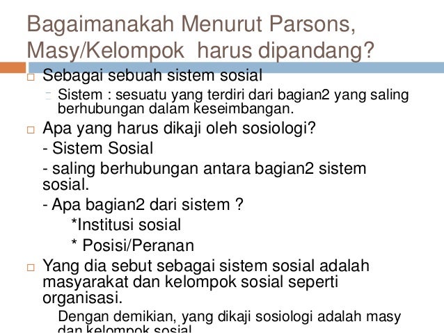 TEORI SOSIOLOGI: FUNGSIONALISME STRUKTURAL DURKHEIM