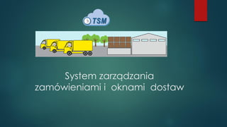 System zarządzania
zamówieniami i oknami dostaw
 