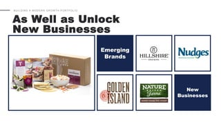 BUILDING A MODERN GROW TH PORTFOLIO
As Well as Unlock
New Businesses
Emerging
Brands
New
Businesses
 