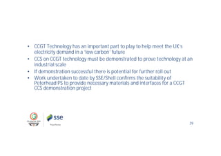 Gas CCS in the UK - Tom Snow at the UKCCSRC Gas CCS Meeting, University ...