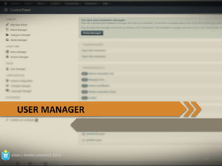 USER MANAGER 
azian.i-imatec.joomla3.2014 
49 
 