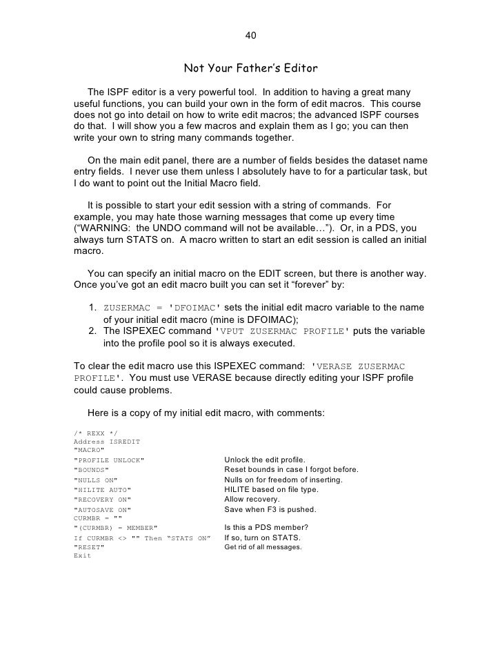 Ispf editor commands Ispf editor commands