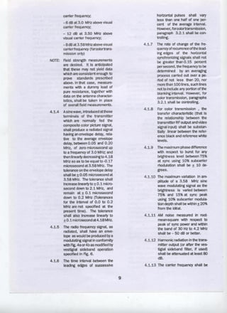 Technical Standards and Operating Requirements for Television