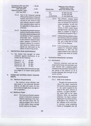 Technical Standards and Operating Requirements for Television