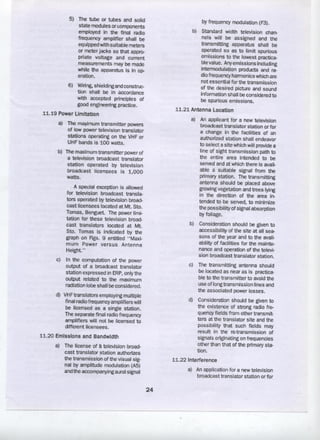 Technical Standards and Operating Requirements for Television