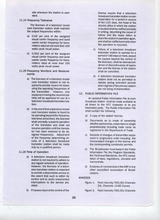 Technical Standards and Operating Requirements for Television