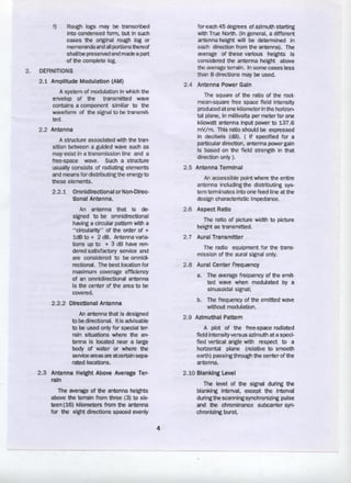 Technical Standards and Operating Requirements for Television