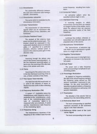 Technical Standards and Operating Requirements for Television