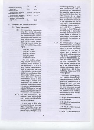 Technical Standards and Operating Requirements for Television