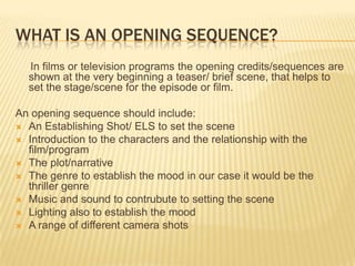 Title & Opening Sequence | PPTX | Video Production | Content Production