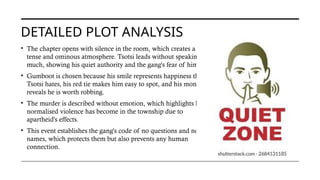 In-Depth Analysis of Athol Fugard's Tsotsi Chapter 1: Themes, Symbols ...