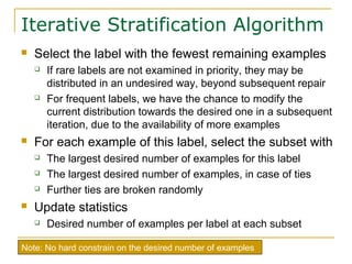 Stratification Number On the Stratification of Multi-Label Data | PPT