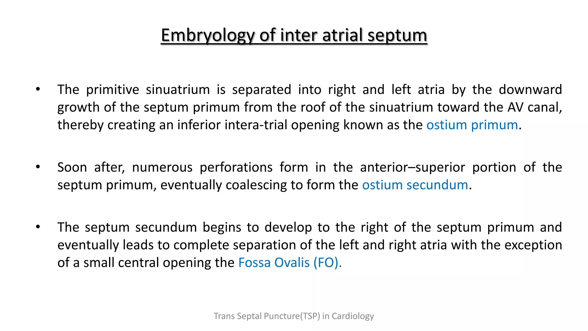 Trans septal Puncture in Cardiology | PPTX